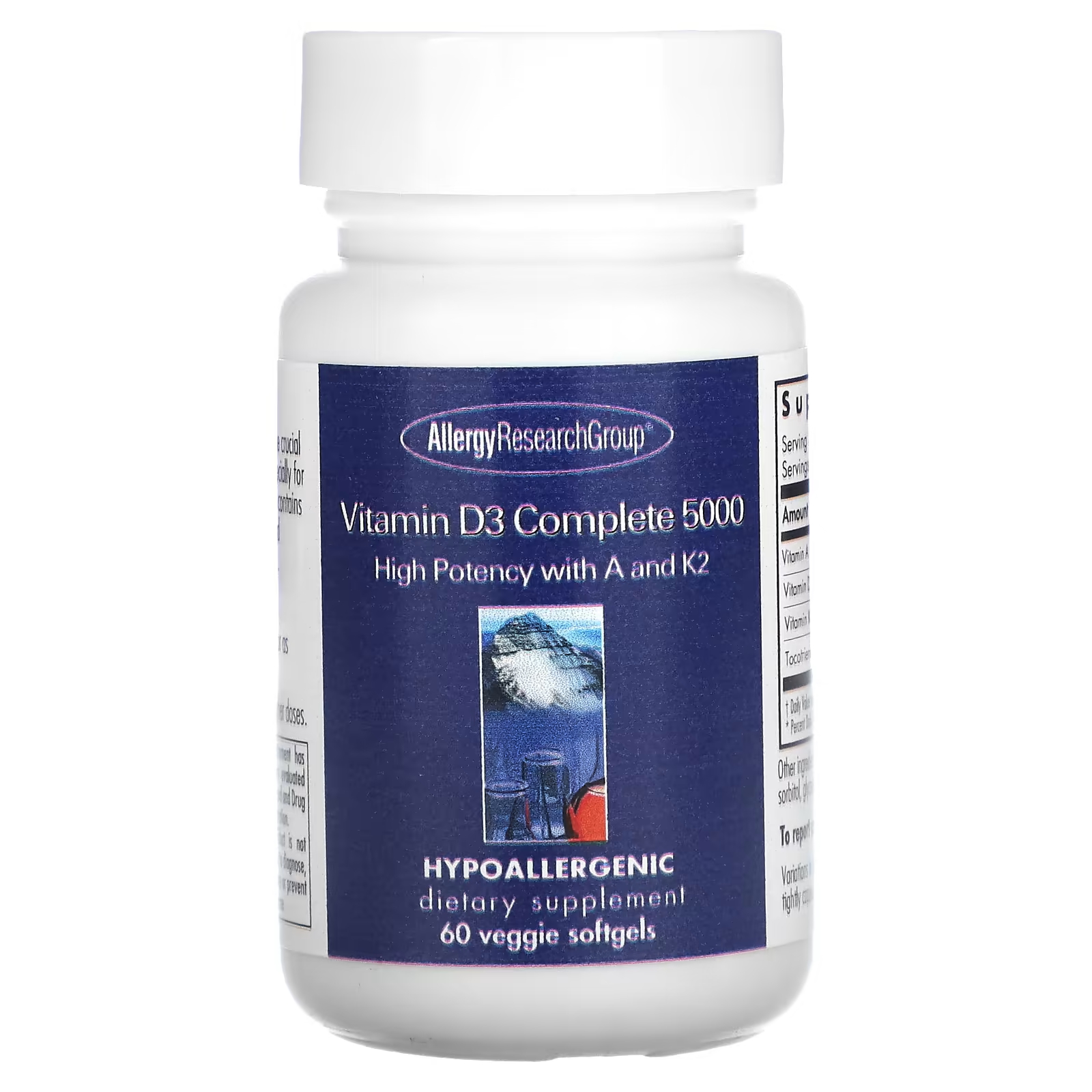 Пищевая добавка Allergy Research Group Vitamin D3 Complete 5000, 60 мягких таблеток
