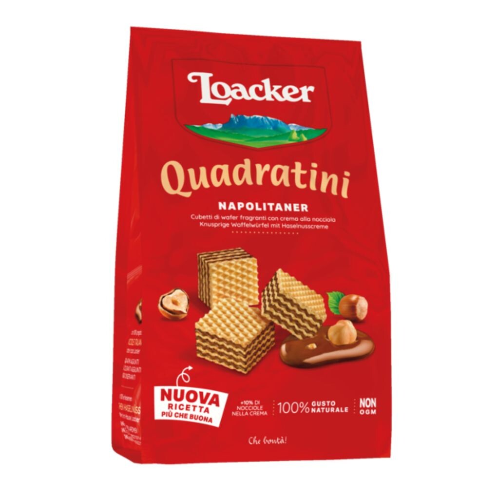 

Вафли Loacker Quadratini Napolitan в форме кубика 125г