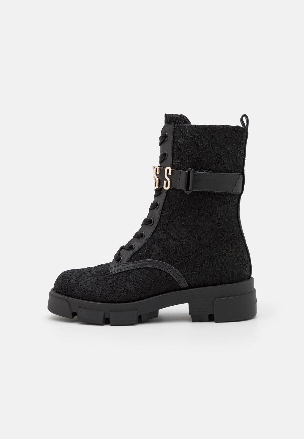 

Сапоги со шнурками Guess, черный