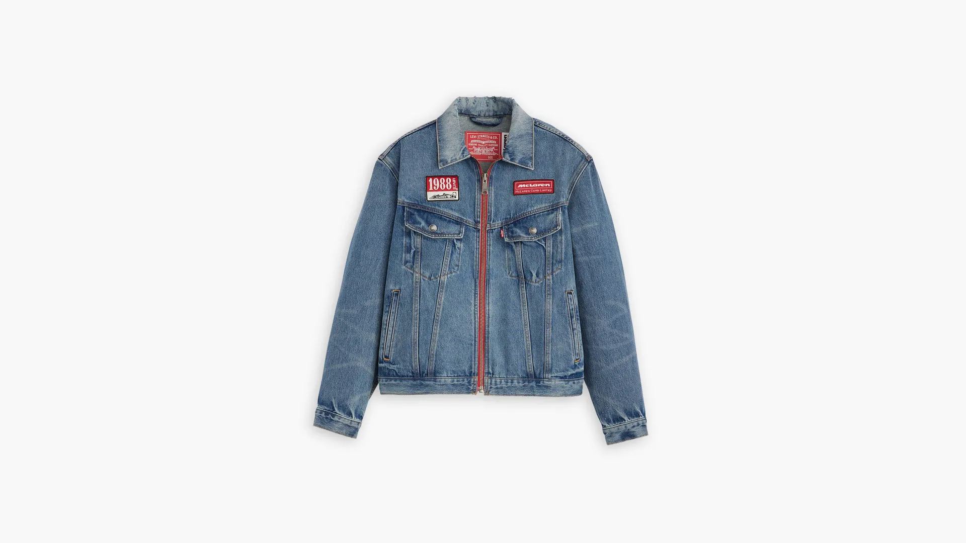 

Куртка дальнобойщика Levi's x Mclaren Racing Heritage, цвет Medium Indigo