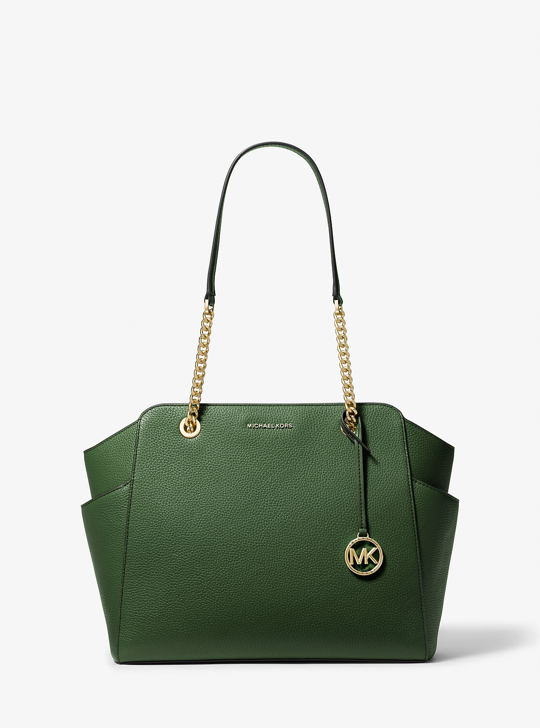 

Большая сумка-тоут Jacquelyn из шагреневой кожи среднего размера Michael Kors, зеленый