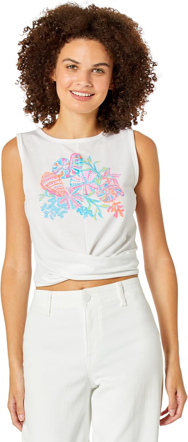 

Топ Greer Tank Lilly Pulitzer, цвет Multi Shell Me Something Good Graphic
