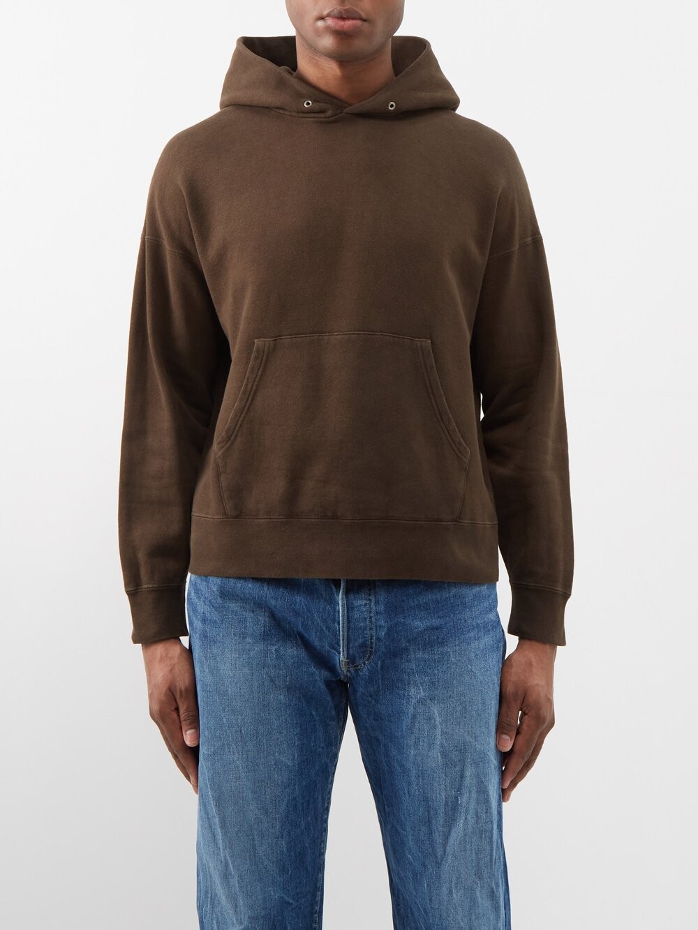 

Худи jumbo sb из хлопкового джерси Visvim, коричневый