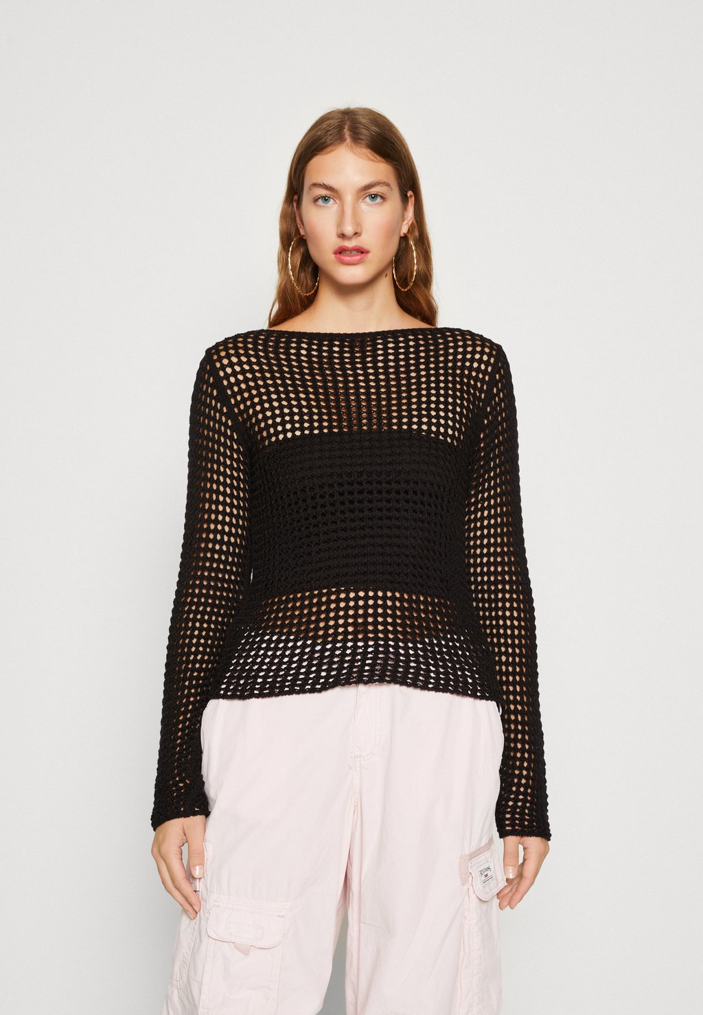 

Свитер LATTICE JUMPER BDG Urban Outfitters, черный