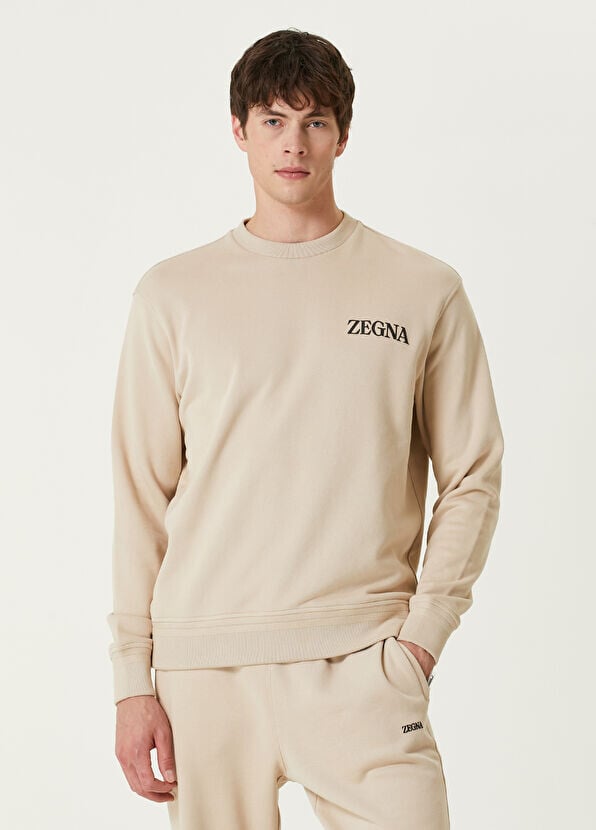 

Легкая толстовка с логотипом Zegna, бежевый