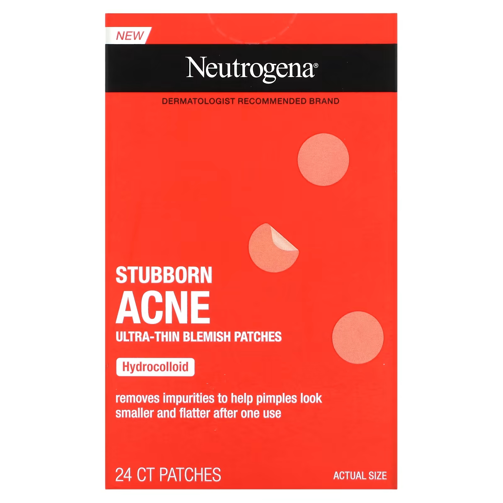 Ультратонкие пластыри против прыщей Neutrogena Stubborn Acne, 24 штуки