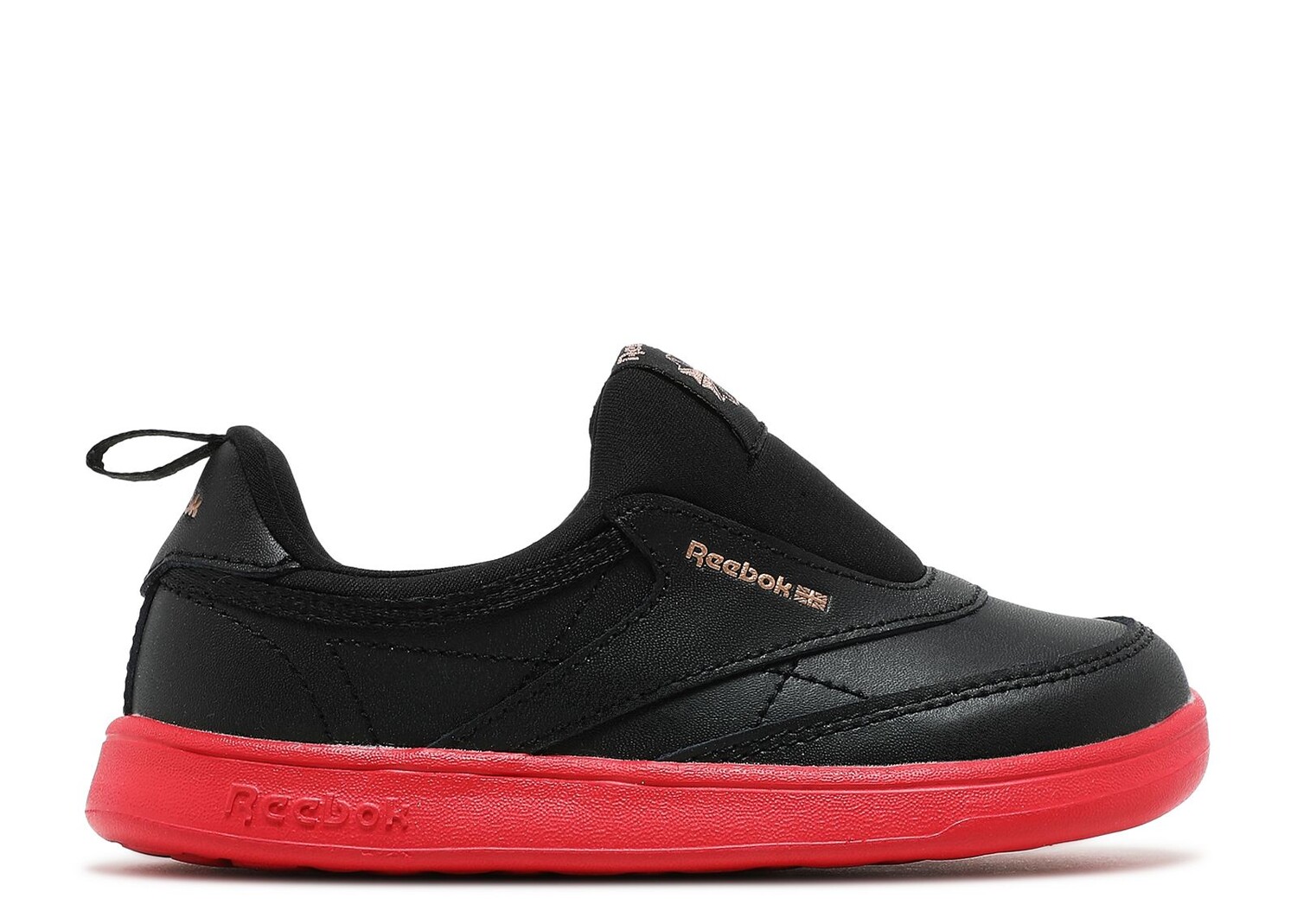 

Кроссовки Reebok Cardi B X Club C Slip-On 3 Toddler 'Black Vector Red', черный