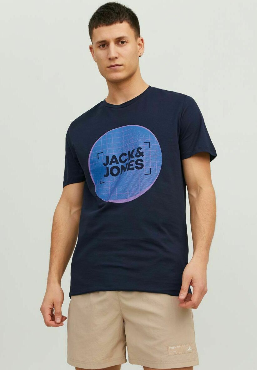 

Футболка с принтом Jack & Jones, синий