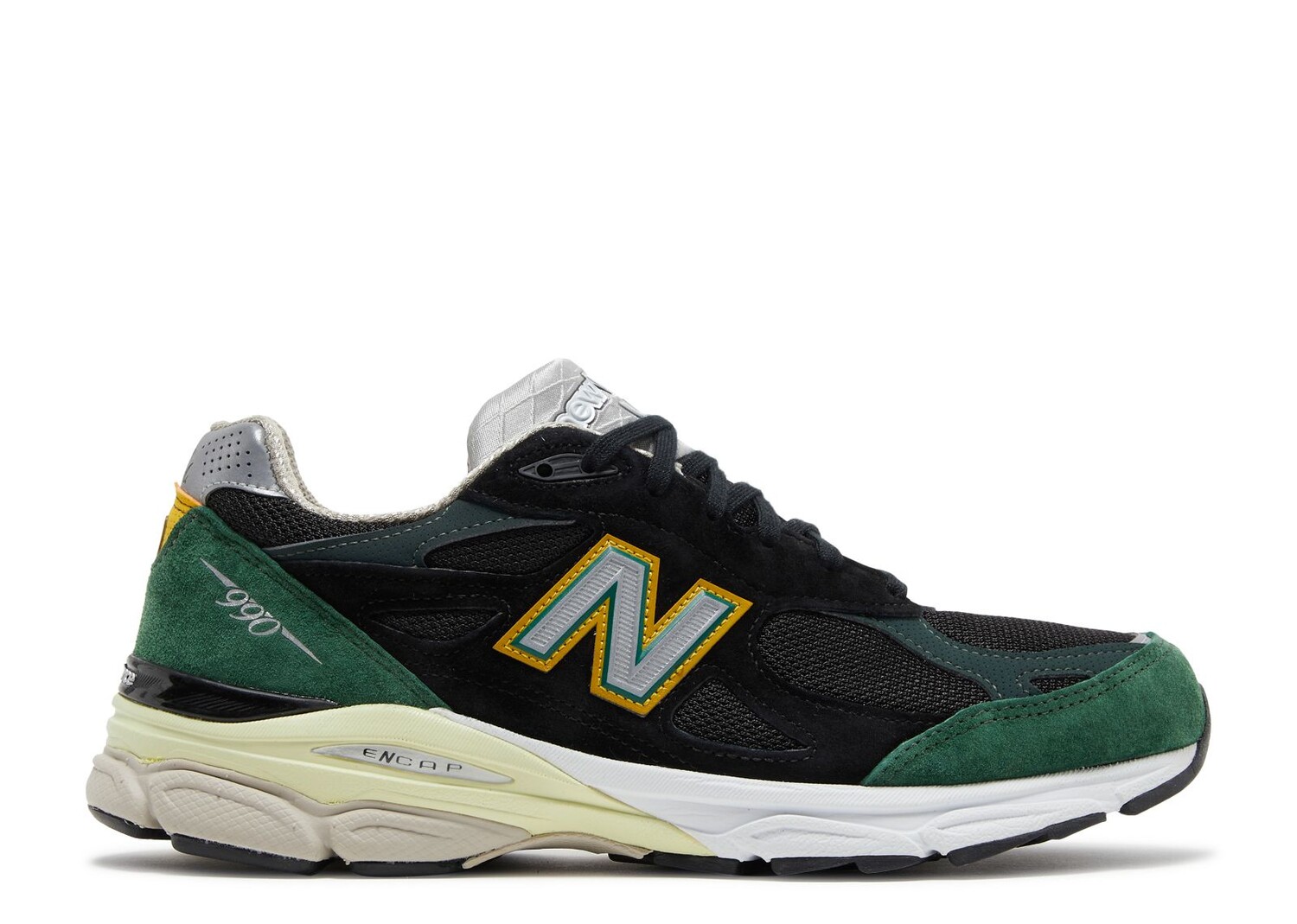 Кроссовки New Balance 990V3 Made In Usa 'Black Green', черный кроссовки new balance 990v3 made in usa navy синий