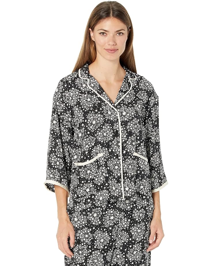 цена Пижамный комплект DKNY 3/4 Sleeve Top Pajama Set, цвет Black Stars