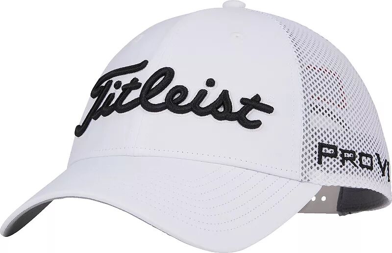 

Мужская сетчатая кепка для гольфа Titleist Tour Performance 2022, белый