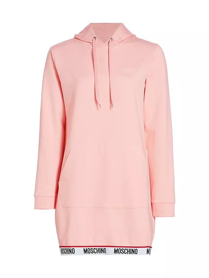

Мини-платье с капюшоном макси Moschino, розовый