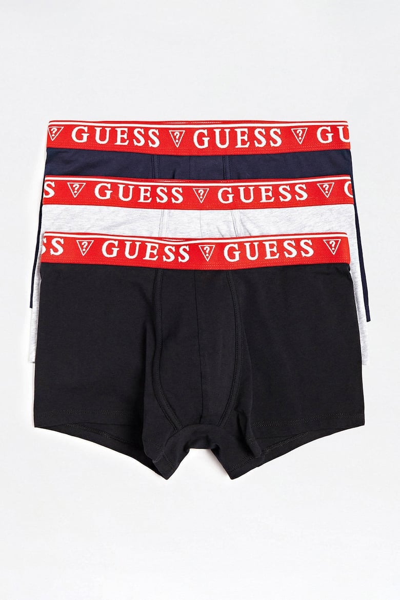 

Боксеры с логотипом - 3 пары Guess, черный