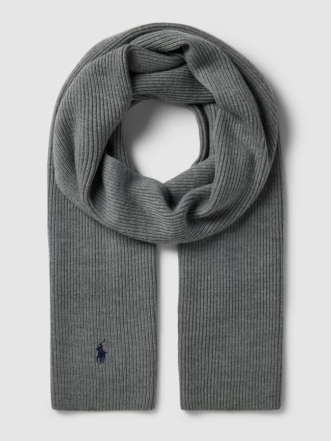 

Шарф с пришивной этикеткой Polo Ralph Lauren, серебро