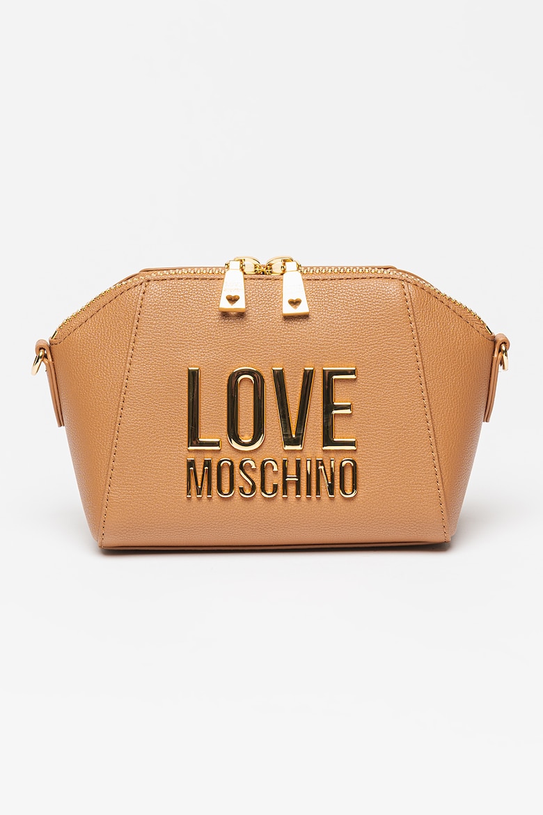 

Сумка из экокожи с логотипом Love Moschino, коричневый