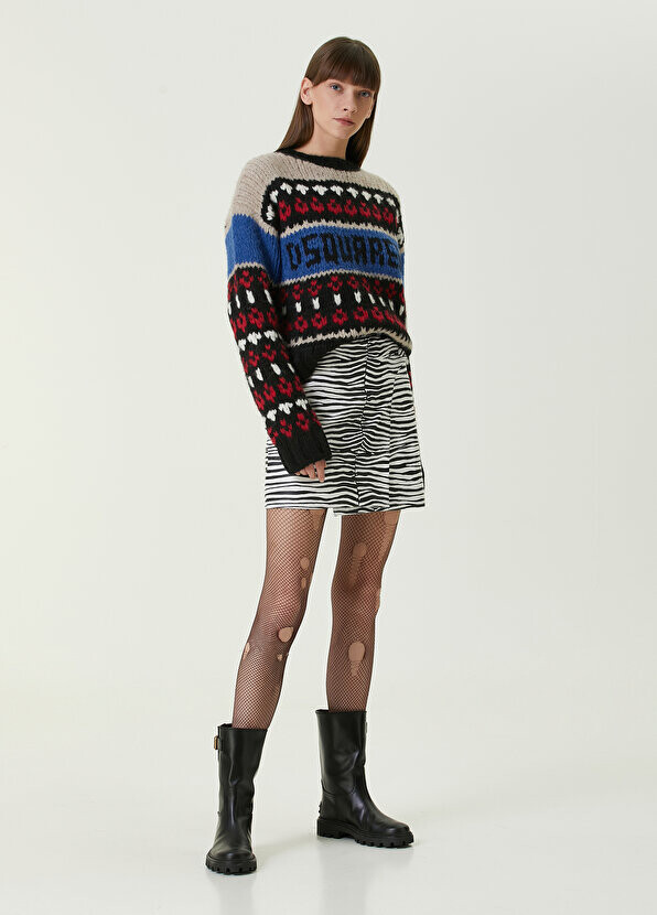 

Мини-юбка с рисунком зебры Dsquared2