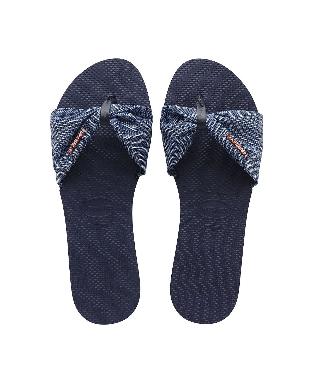 

Женские сандалии You St. Tropez с блестящими шлепанцами Havaianas, синий