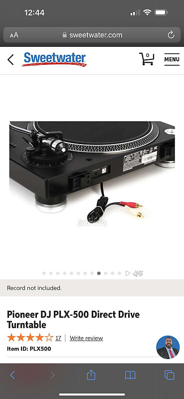 

Проигрыватель Pioneer PLX-500-K Direct Drive DJ Turntable