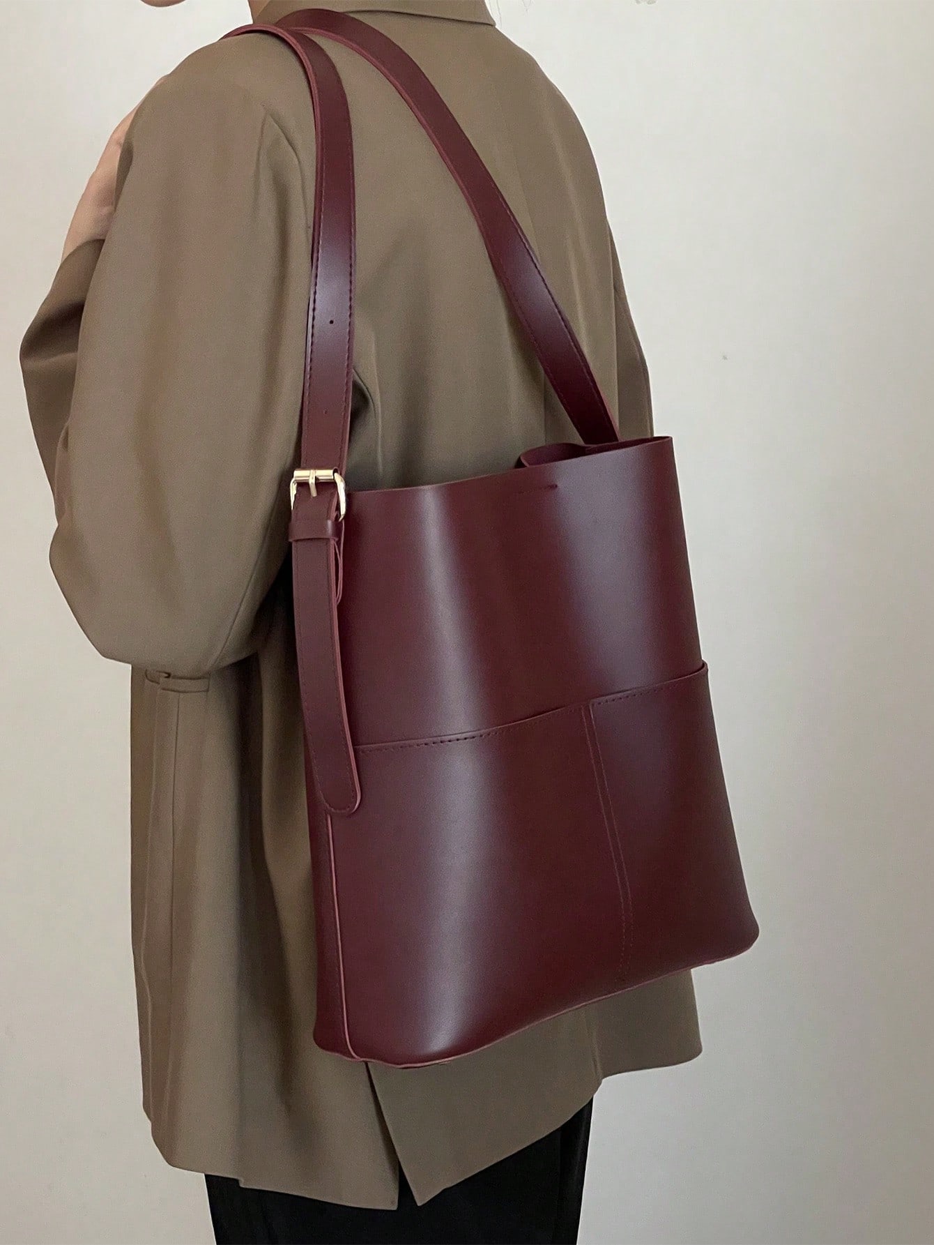 Легкая деловая повседневная минималистичная квадратная сумка с регулируемым ремешком для девочек-подростков, красный