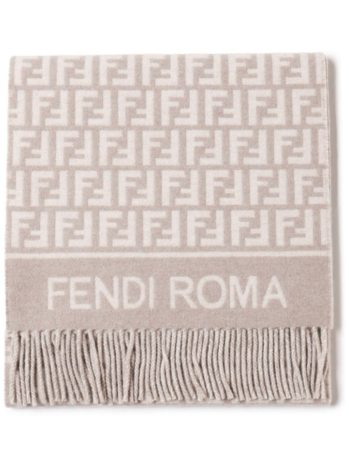 

FENDI шарф жаккардовый FF, серый