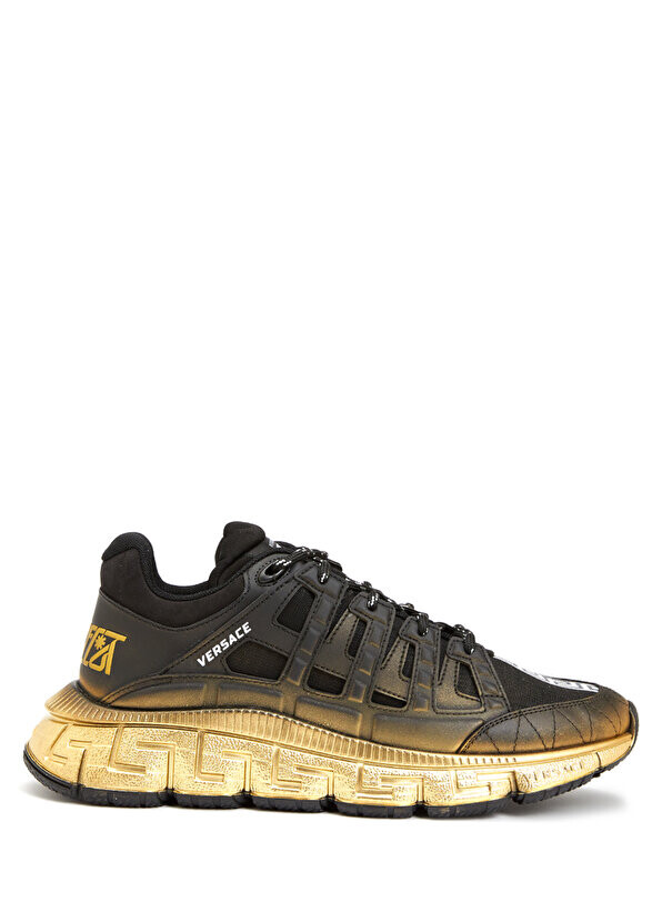 

Мужские кожаные кроссовки trigreca black gold Versace