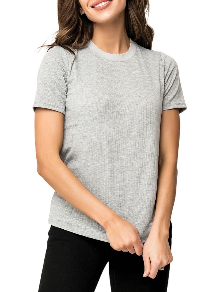 

Футболка с отделкой гребешком Gibsonlook, цвет Heather Grey