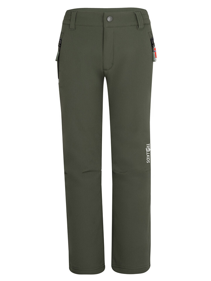 

Спортивные шорты Trollkids Softshellhose Fjell, хаки
