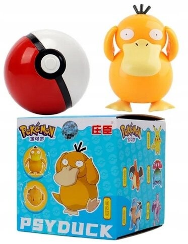 

PSYDUCK Pokemon Pokeball Clip BOX + складная фигурка покемона bez marki