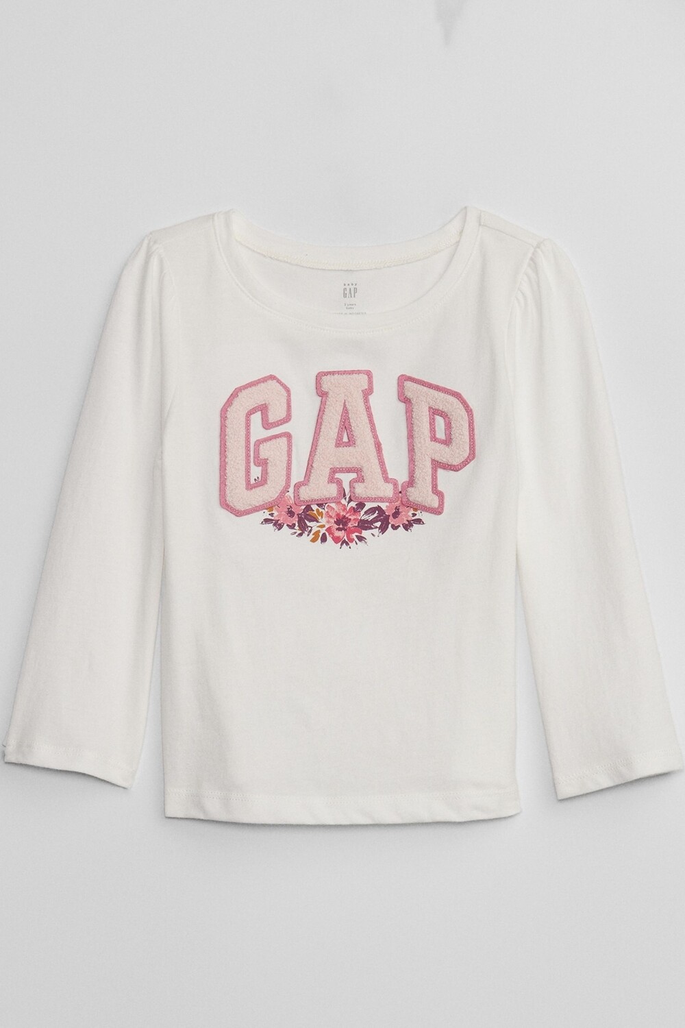 

Футболка с рисунком и длинными рукавами Gap, белый