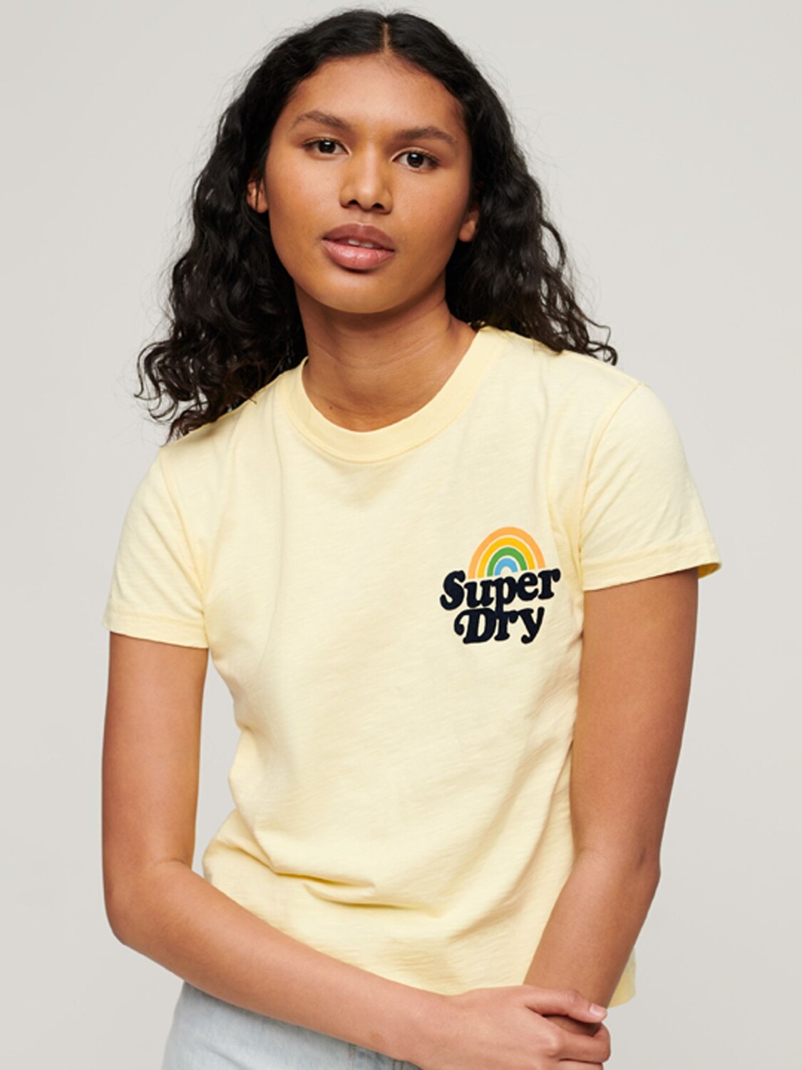 

Футболка Superdry Rainbow 90s, островной желтый