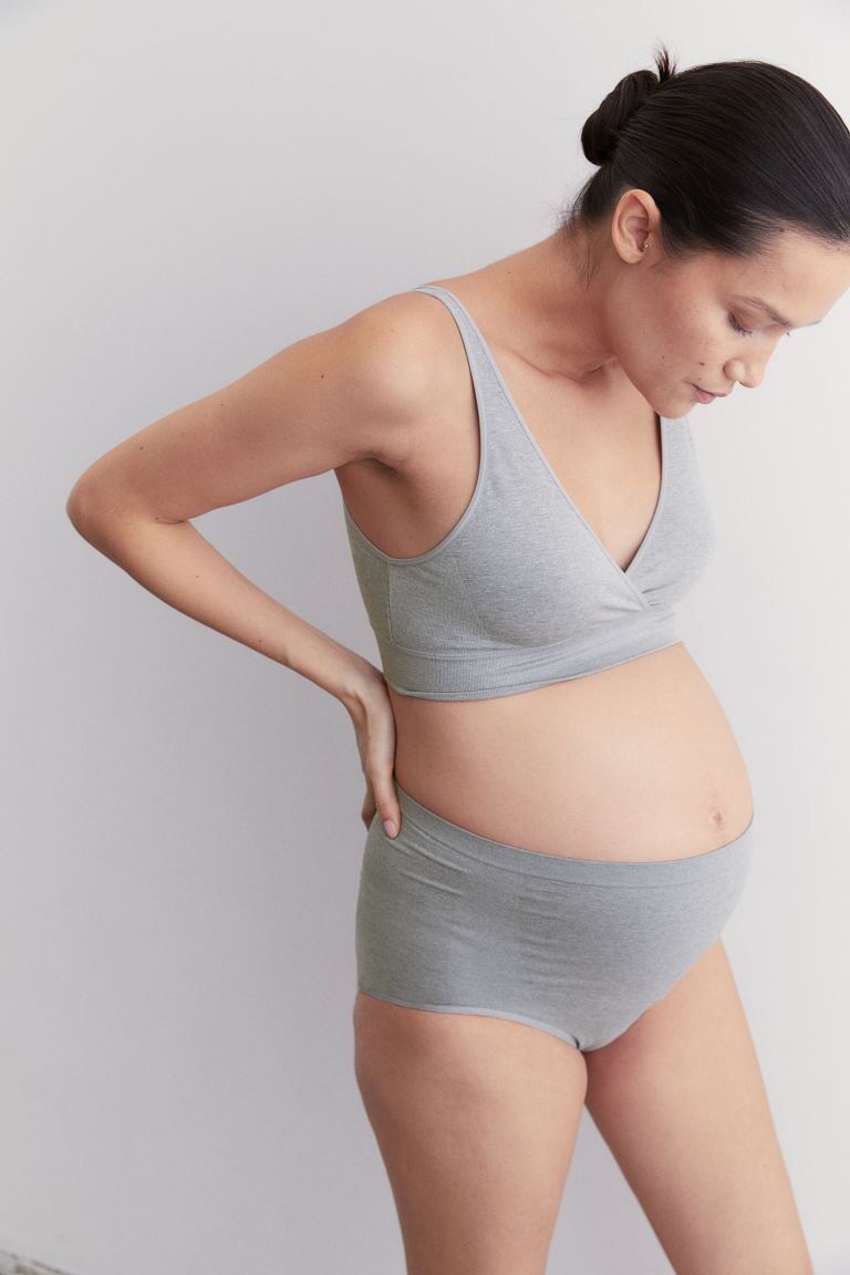 

Mama упаковка из 2 бесшовных бюстгальтеров для кормления H&M, серый