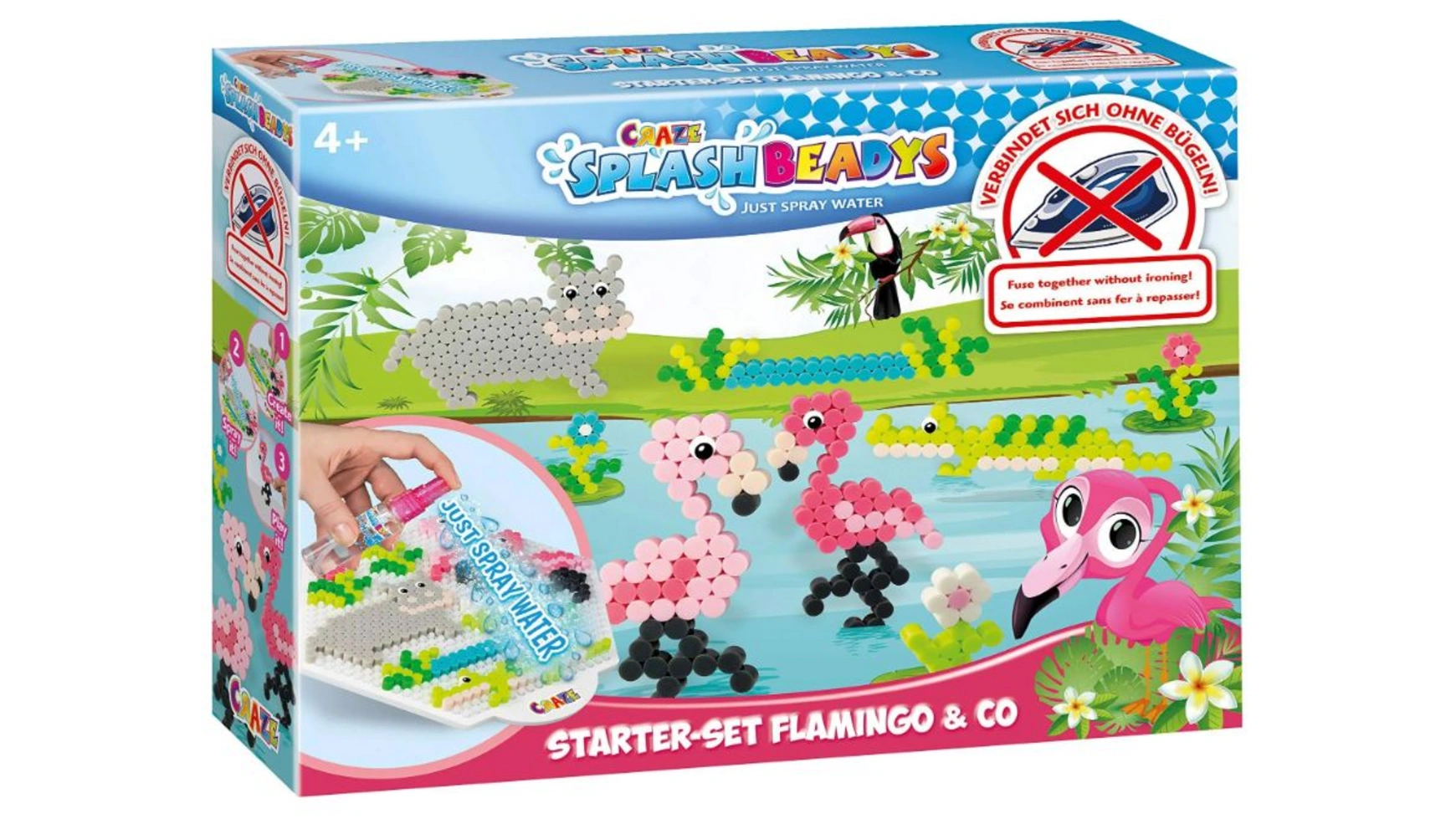 цена Craze Бусины Splash Beadys Стартовый набор Flamingo & Co