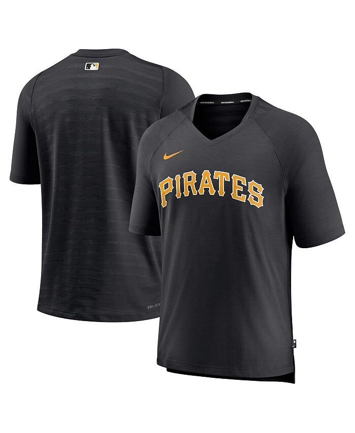 

Мужская черная футболка Pittsburgh Pirates Authentic Collection Pregame Raglan Performance с v-образным вырезом Nike, черный