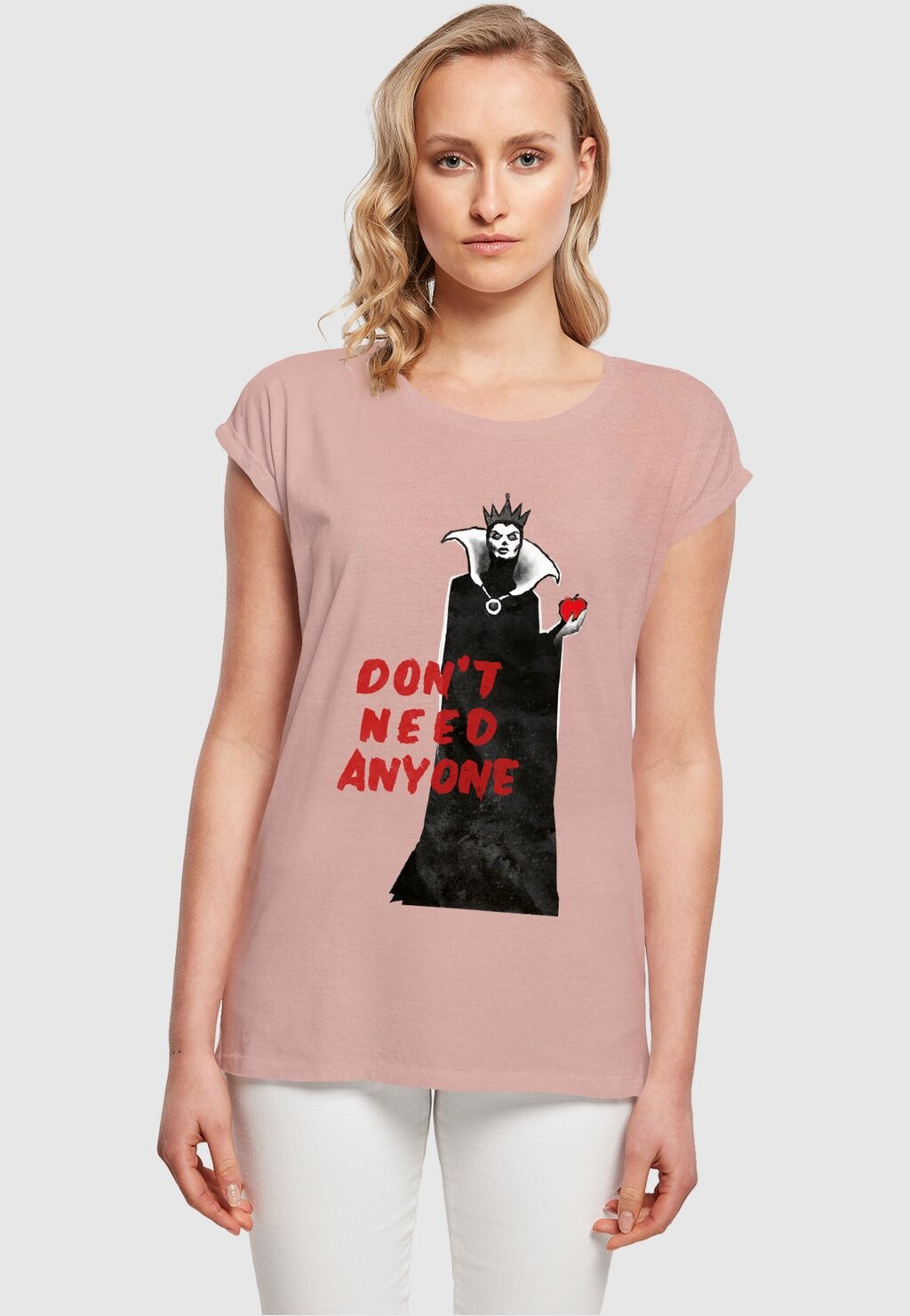 

Футболка с принтом Disney Villains Don'T Need Nyone ABSOLUTE CULT, цвет duskrose
