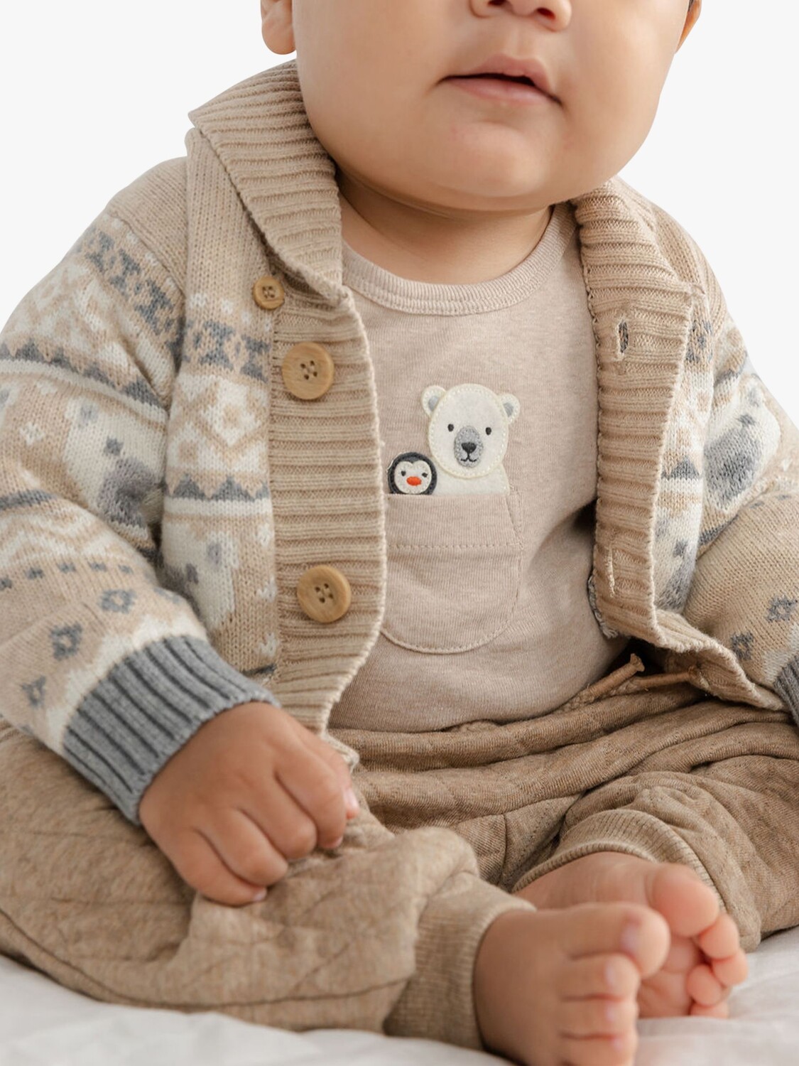 

Боди Purebaby Friends, светло-коричневый меланж