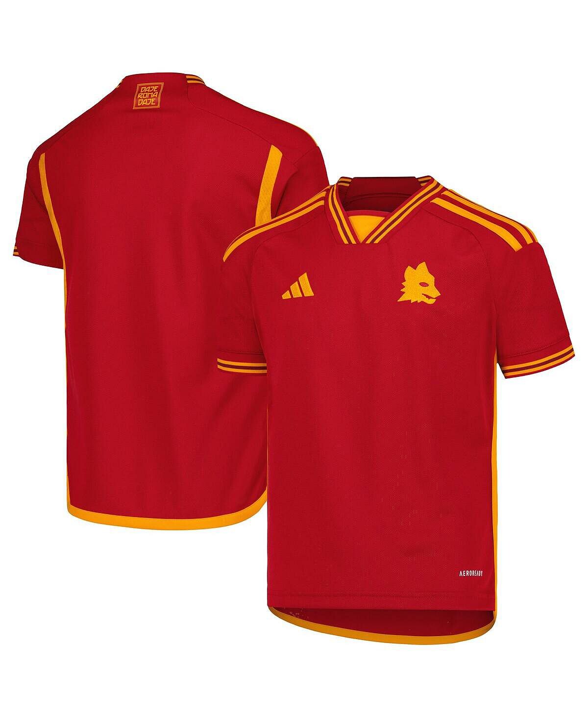 

Домашняя копия джерси Big Boys Red AS Roma 2023/24 adidas