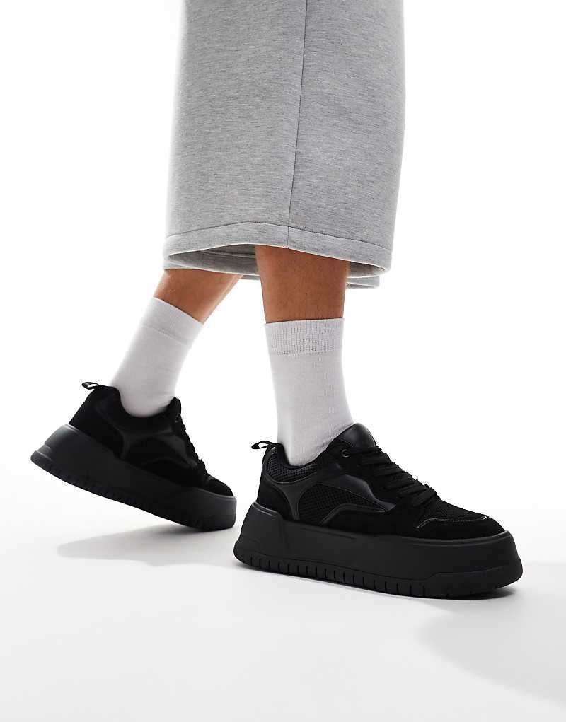 

Черные массивные кроссовки из искусственной замши ASOS DESIGN, Черный, Черные массивные кроссовки из искусственной замши ASOS DESIGN