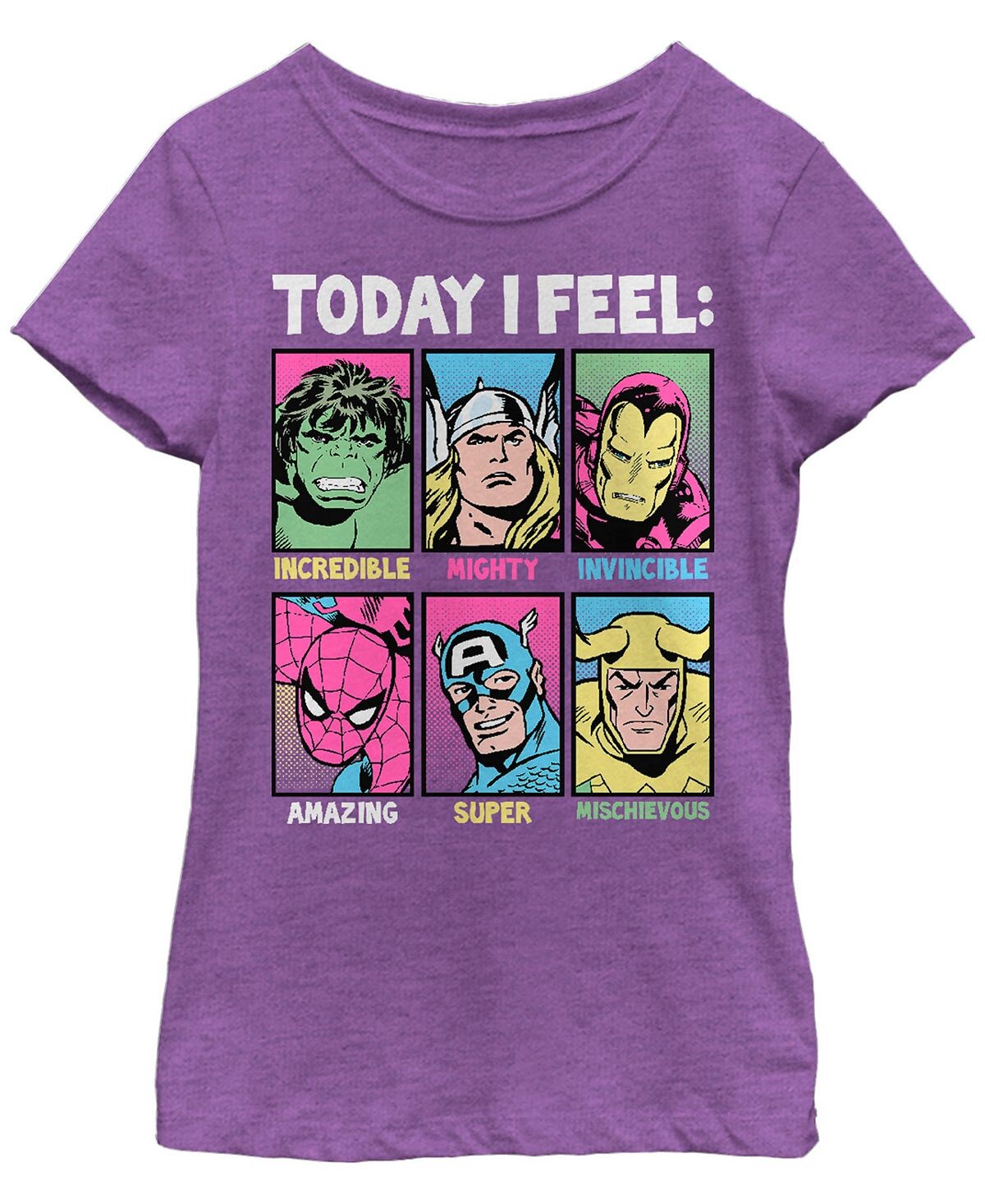 

Детская футболка Marvel Comic Feelings для девочек Fifth Sun