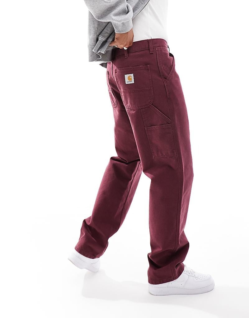 

Carhartt WIP – темно-красные мешковатые брюки