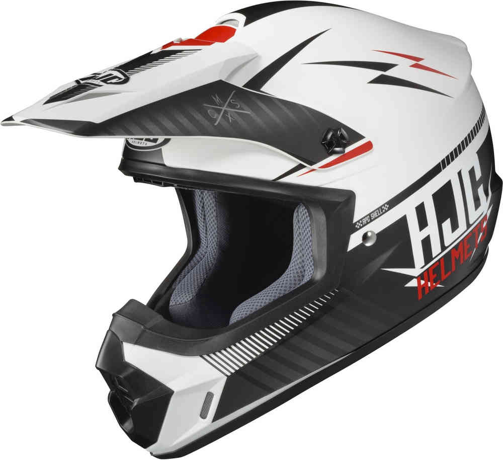 цена CS-MX II Tweek Шлем для мотокросса HJC, белый/черный/красный