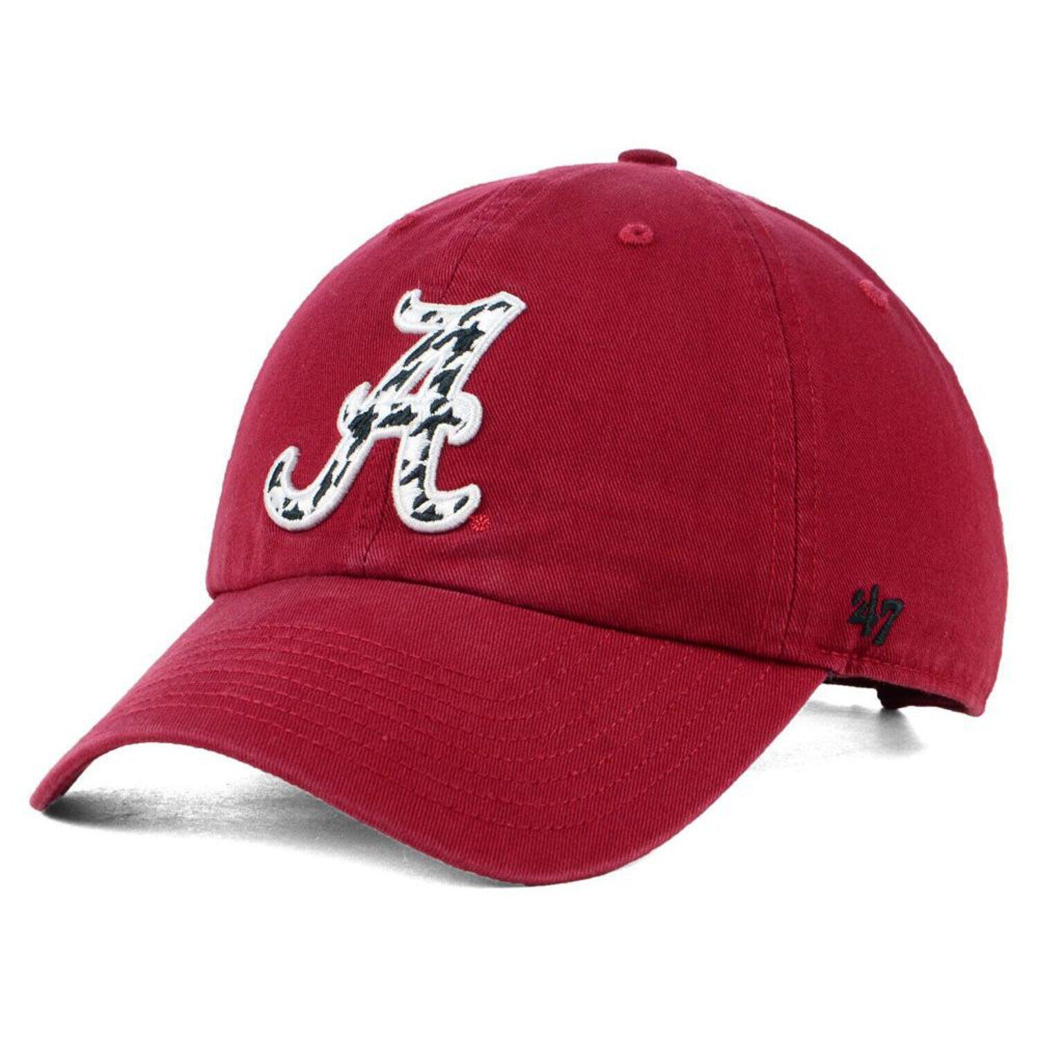 

Регулируемая шапка Alabama Crimson Tide '47 с узором «гусиные лапки» — малиновый