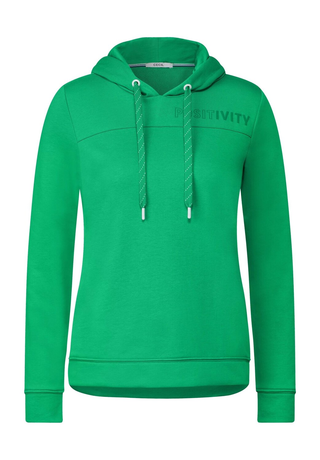 

Толстовка, капюшон, надпись, для женщин CECIL, цвет Celery Green