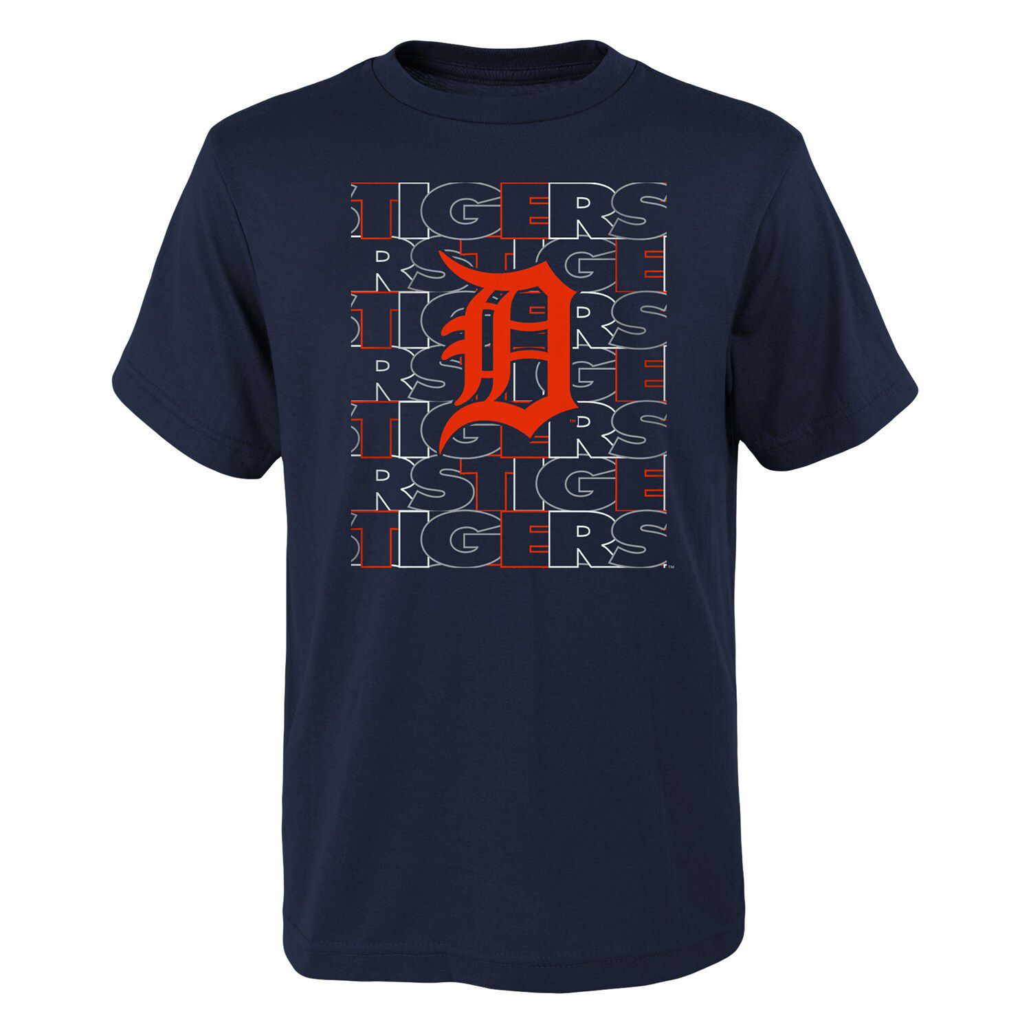 

Молодежная футболка Detroit Tigers Letterman темно-синего цвета Outerstuff