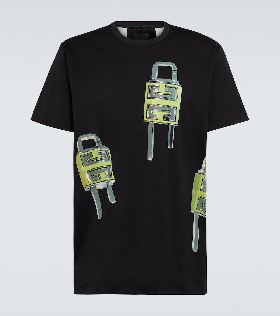 

Хлопковая футболка с принтом 4G Padlock Givenchy, черный