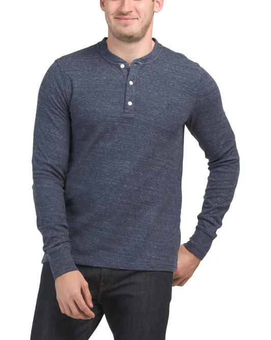 

Хлопковая футболка Duofold с длинными рукавами Brooks Brothers, синий