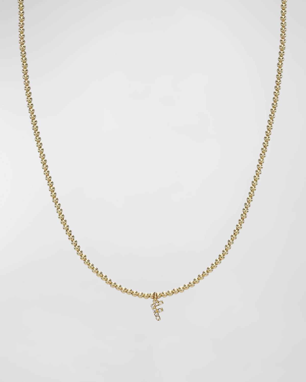 

Колье из 14-каратного золота с мини-бриллиантами и бусинами Zoe Lev Jewelry, цвет F