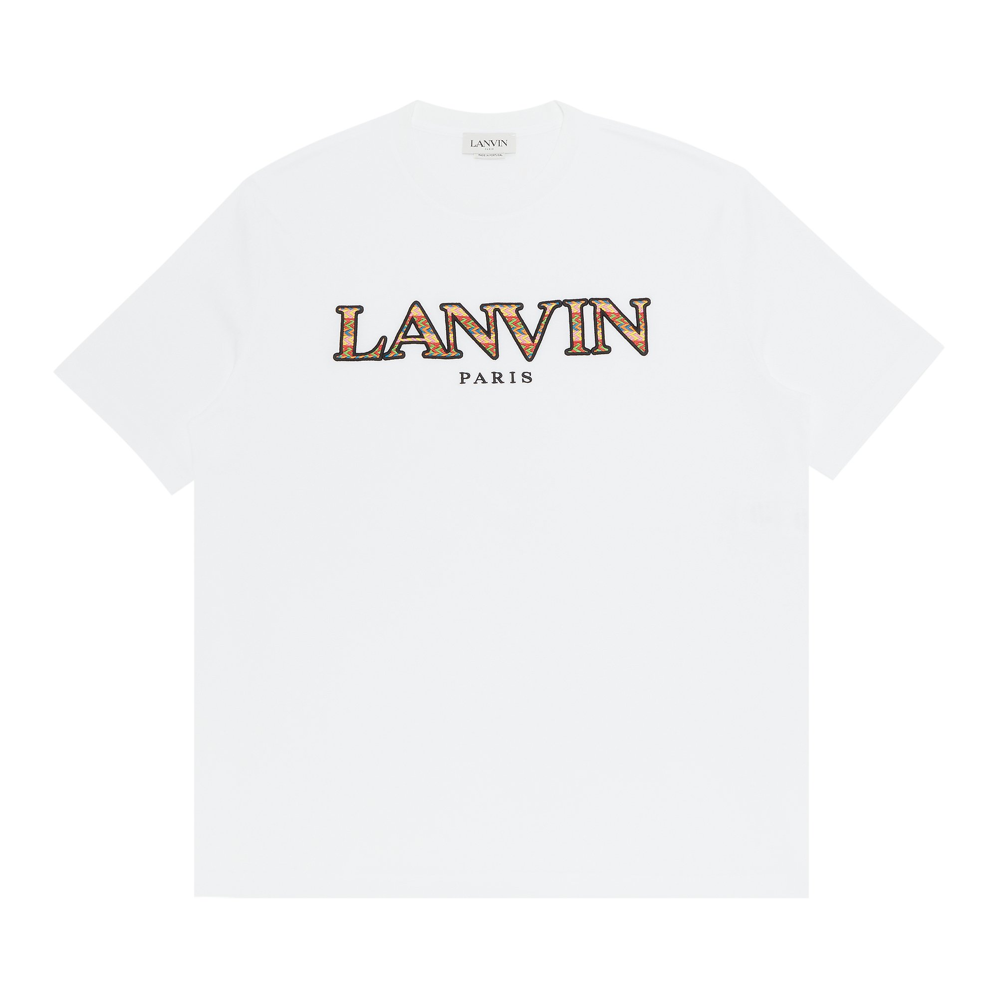 

Классическая бордюрная футболка Lanvin Optic White