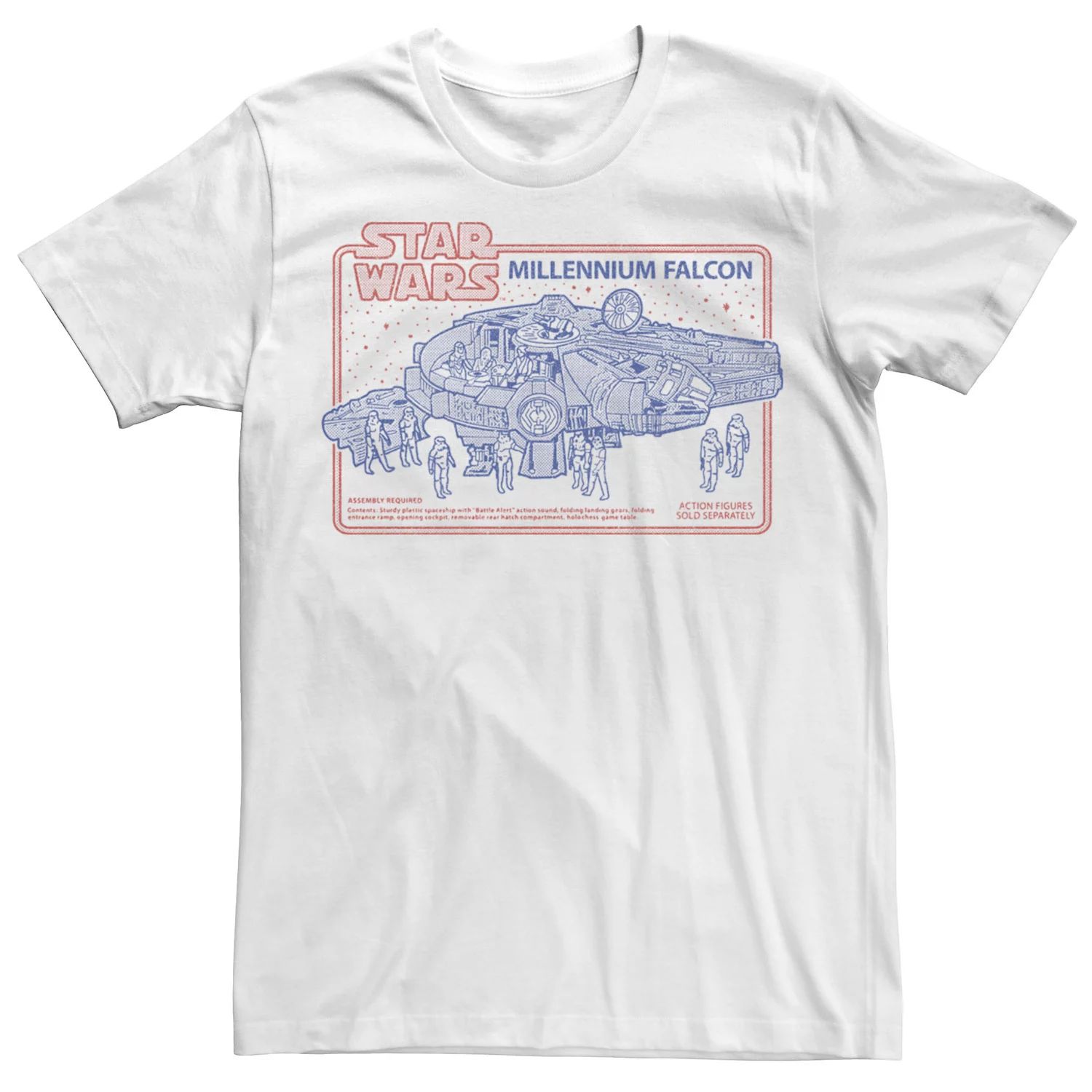 Мужская игрушечная футболка с фигуркой «Сокол тысячелетия» Star Wars мужская футболка с изображением кореллианского торгового корабля сокол тысячелетия star wars