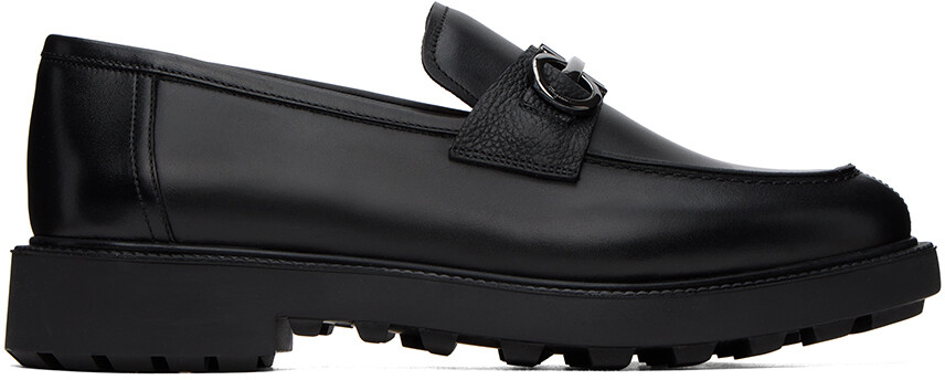 

Черные лоферы Gancini Ferragamo, Черный