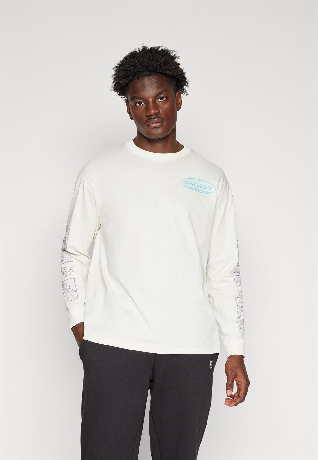 

Футболка с длинным рукавом Long Sleeve Graphic Tee Timberland, цвет vintage white